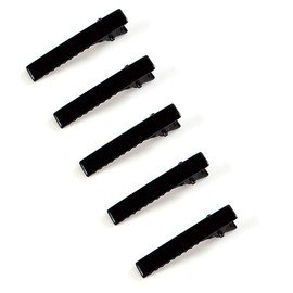 50 Pcs Black Alligator Hair Clip Single Prong Flat Top Metal Duck Bill Clip Hair Hairbow Accessories for DIY Craft (4.5cm)