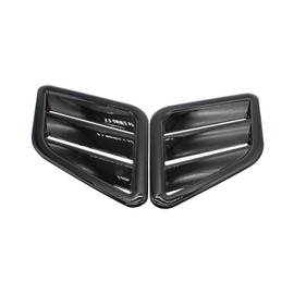 2 PCS/SET Bonnet Vent Cover Glossy ABS Black Hood Vent Cover Engine Air Flow Outlet Vent Cover Grille Replacement for Ford Focus Fiesta Vauxhall Corsa Jazz