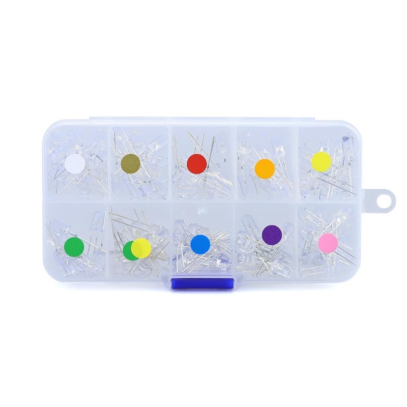 Glvaner Light Emitting Diodes, 10 Color LED Diodes, 0.2 inch
