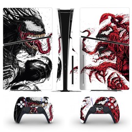 PEYANZ Skin Compatible with P.S.5 Slim Console(Disk Edition) and Controllers Vinyl Sticker, Durable, Scratch Resistant, Bubble-Free