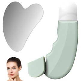 ZUWIJEQ 2 pieces tools for removing blackheads, blackhead remover, blackhead scraper, spatula for deep cleansing of the skin, for blackheads on the face and nose men and women
