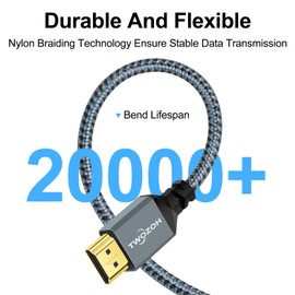 Twozoh HDMI to VGA Cable 5M. Aluminum alloy shell Nylon Braided & Gold-Plated Support 1080P/60HZ