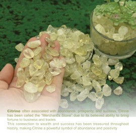 VMDEKK VMDEKK Citrine Natural Tumbled Stones and Crystals in Bulk for Healing, Reiki, Meditation, Witchcraft, Home Decor,Shaped Stones Perfect for Plants, Cacti,Succulents,vase Filler 2Lb.