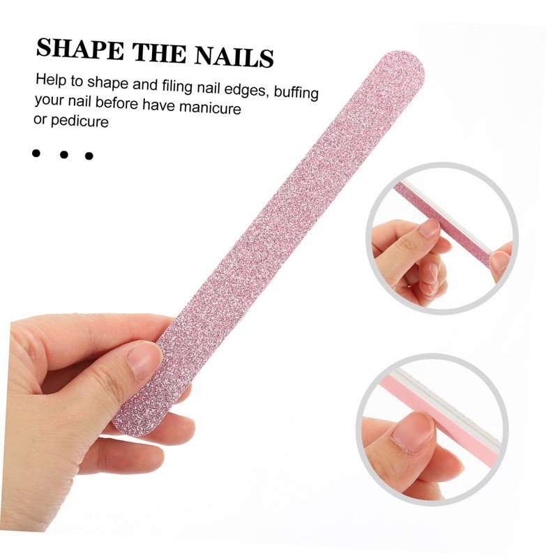 Housoutil 30pcs Professional Handheld Nail File Dual-sided Eva Pedicure Tools