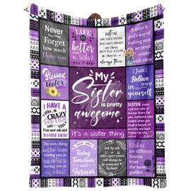 Tearmier Sister Gifts Blanket, Gifts for Sister, Sister Blankets from Sister, Sister Gifts, Sister Birthday Gifts, Birthday Gifts for Sister, Big Sister Gifts for Girls, Sister Blanket（150x130cm）