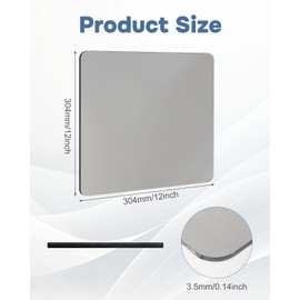 AOKLIT 12 x 12 Steel Plate 1/8, 2 Pcs Sheet Metal Hot Rolled Steel Plates, Weldable Base Plate for Structural Support and Industrial Use