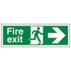 V Safety 14004AX Fire Exit Arrow Right Sign - Landscape