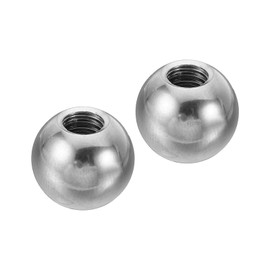 PATIKIL M4x15mm Ball Nuts Knob, 2 Pack Female Thread 304 Stainless Steel Round Blind Hole Screw Cap Cover for Lighting Machinery DIY Decoration, Silver