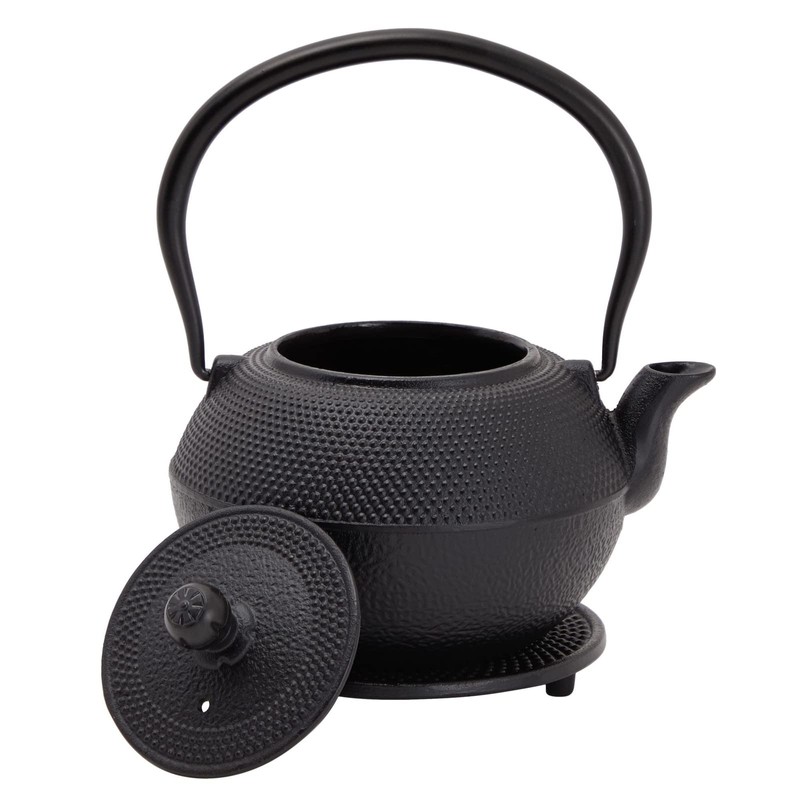 Juvale Cast Iron Teapot, Japanese Tetsubin Kettle Set with 2
