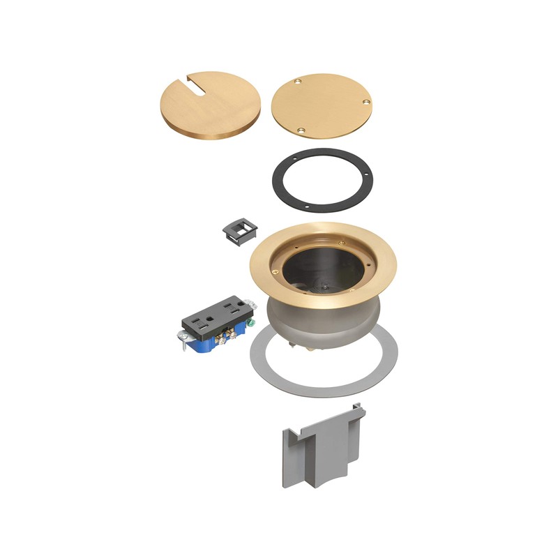 Arlington FLBC4580 Recessed Power and Data Round Floor Box for
