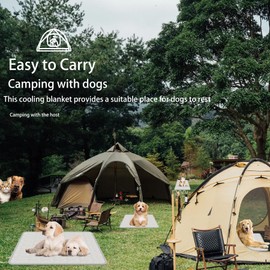 Dog Cooling Mat 102x64CM Dog Crate Mat Washable Dog Pads Sleeping Mats for Dog and Cat Durable Outdoor Indoor Non-Slip Dog Mats for Whelping,Potty,Training,Playpen (Gray)