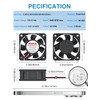 Wathai IP67 60mm x 25mm DC 12V Waterproof Small Fan