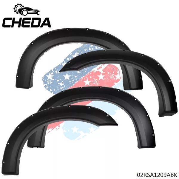 CHEDA 4x Pocket Rivet Style Fender Flares Fit For Ford