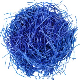 DIYASY Christmas Shredded Paper, 7 Oz Royalblue Grass Basket Filler for Gift Box Crinkle Raffia Paper for Packaging Easter Decoration