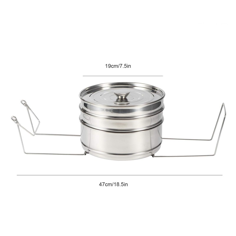 Stackable 3 Tier Food Steamer Pan Stainless Steel Steamer Pot