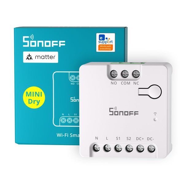 SONOFF WiFi MINI-D Smart Switch with Matter, Home Automation, Dry