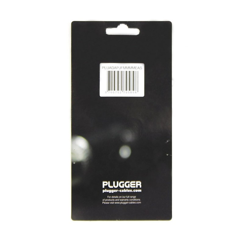 Plugger Mono Jack Female to Mini Male adapter, black