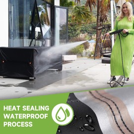 Patio Furniture Set Cover Outdoor,Sectional Sofa Set Covers 125x63x74cm, Rectangular/Square Table Cover, Rattan Patio Furniture Covers Waterproof, 420D Oxford Fabric Outdoor Windproof