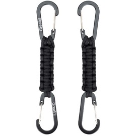 GREATRIL Key Chain Carabiner – Paracord Carabiner Hook Key Chain Short for Work Car Key Bottle Camping Hiking Boys/Girls/Men/Women, 2 double carabiners