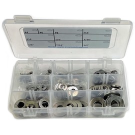 Type 316 Stainless Steel SAE Flat Washer Assortment Kit by Marine Bolt Supply
