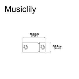Musiclily Pro 10.8mm Small Barrel Steel Telecaster Saddles for Fender Squier Tele Style Electric Guitar, Chrome (Set of 6)