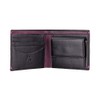 Visconti AP62 Montreux Genuine Leather Mens Bi-Fold Wallet (Black/Burgundy)