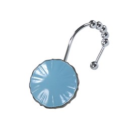 MVSUTA Hanakotoba Blue Decorative Shower Curtain Hooks,5 Roller Ring Balls Designed Hooks for Bathroom Curtains,Set of 12