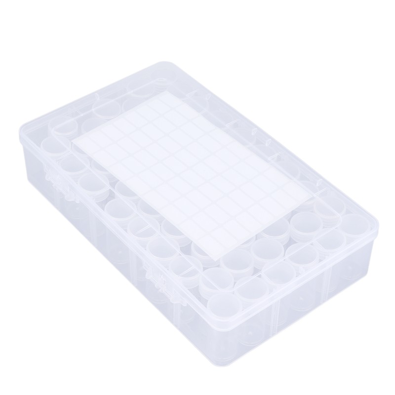 60pcs Diamond Painting Storage Containers Portable Plastic Bead Storing Bottle