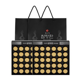 Jongkundang 침향환 프리미엄 박스형 3.75gx30환, 2박스 침향22% 녹용 10% 마카 5% Premium Agarwood Pill Box Type 3.75gx30 Pills, 2 Boxes Agarwood 22% Deer Antler 10% Maca 5%