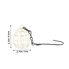 COLLBATH 4Pcs Outdoor Metal Bird Feeders Hanging Fat for Wild Birds Effortless Cleaning Stylish Garden Decoration Versatile Suet Ball Fruit Holder Durable