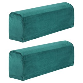 QUARKZMAN Set of 2 Sofa Armrest Covers, Stretch Couch Armrest Cover for Chairs, Sofas, Couch Arm, Scratch-Resistant Sofa Armrest Cover, Dark Green