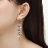Kruckel Butterfly Long Drop Dangling Earrings -Sparkly Bright Arc-Shaped, Spring-Inspired