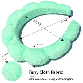 HitModa Spa Terry Cloth Headbands for Facial Skincare, Makeup Application, Face Washing, Mask and Skin Treatments