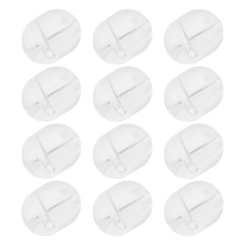 EMSea 200Pcs Fishing Beads 4.7x6mm Double Cross Hole Beads Fishing Bait Stopper Beads Fishing Lures Fishing Terminal Tackle Hook Beads, Tranparent