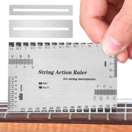 String Height Gauge Guitar String Height Ruler Set of 3 String Height Measuring Tools Finger Board Protection Finger Board Sharpening Repair Tool Base String