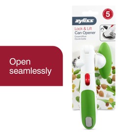 Zyliss Lock N' Lift Manual Can Opener with Lid Lifter Magnet - Heavy-Duty & Handheld Can Opener - Kitchen Gadget for Can Opener Safety - Manual Can Opener for Smooth Edge - Green
