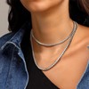 Stainless Steel Chain Necklace Women Men Jewelry Birthday Gift Round