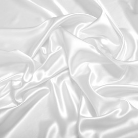 Fynite Charmeuse Satin Fabric | 10 Yards | 44" Wide | Soft & Shiny Cloth Fabric, Silky Satin for Bridal Wedding Dress, Fashion Crafts, Costumes, Decorations, Sewing, Draping - White