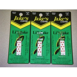 JAKE'S JAKES SPIN A LURE LIL-JAKES LIL-WHITE 3 PACK
