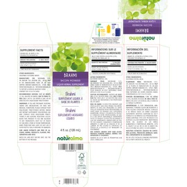 Naturalma Brahmi (Bacopa monnieri) herb Alcohol-Free Tincture 4 fl oz Liquid Extract in Drops | Herbal Supplement | Vegan | Product of Italy