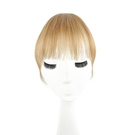 Xyndragh Clip in Bangs 100% Human Hair Wispy Bangs Clip in Hair Extensions, Wispy Bangs Fringe with Temples Hairpieces for Women Curved Bangs for Daily Wear (Strawberry Blonde)