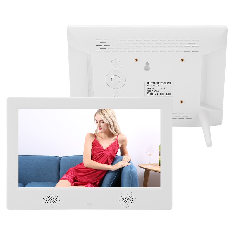 10in HD Digital Photo Frame 1024x600 Resolution Support MP3/MP4/Image Playback