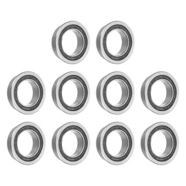 Kozelo 10pcs Flanged Ball Bearings 8mm Inner Diameter x 12mm OD x 3.5mm Thick Lawn Mower Cart Hand Truck Wheel Barrow Replacement Chrome Steel