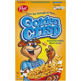 Golden Crisp Breakfast Cereal, Sweetened Puffed Wheat Cereal, 14.75 Ounce (Pack of 12)