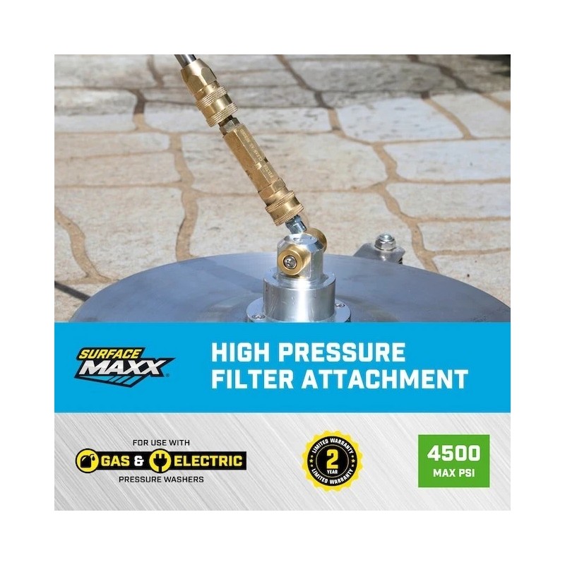 SurfaceMaxx 4500 PSI Brass Pressure Washer Filter 1/4" Quick Connect