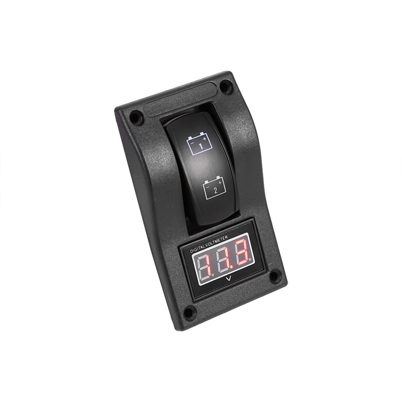 12V DC Marine Boat Voltmeter LED Dual Battery Test Panel
