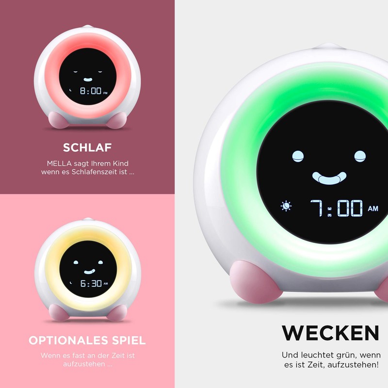 LittleHippo MELLA Ready to Rise Children's Sleep Trainer, Night Light