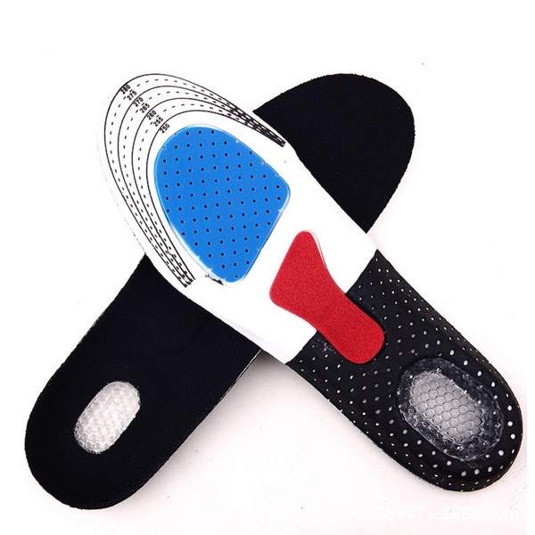 Shock absorbing insole cushion odor resistant, black