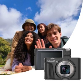 Tedubax Silicone Case for Canon Powershot SX740/SX730 HS with 2PCS Screen Protector and a Lanyard Canon Powershot SX740/SX730 HS case- Black