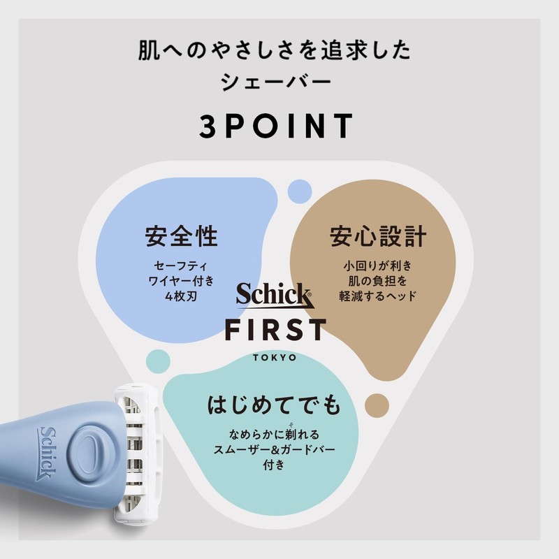 Schick Schick First Shaving Holder (with Blade + 1 Replacement